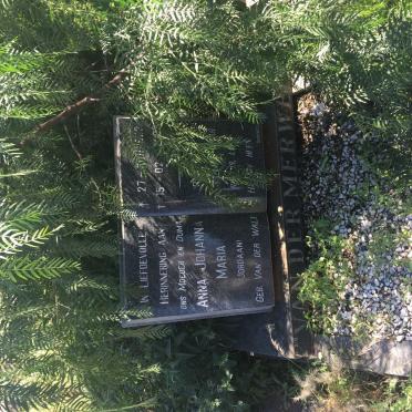 MERWE David Schalk, van der 1907-1964 &amp; Magrita Maria Johanna VAN HEERDEN 1911-1967