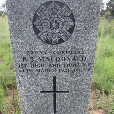 MACDONALD P.S. -1921