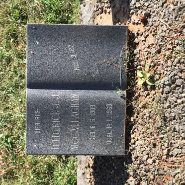 McCALLAGHAN Diederick J.J. 1903-1969 &amp; Anna M. 1906-1966