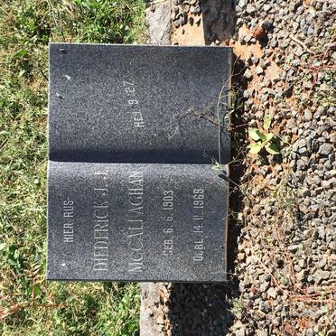 McCALLAGHAN Diederick J.J. 1903-1969 &amp; Anna M. 1906-1966