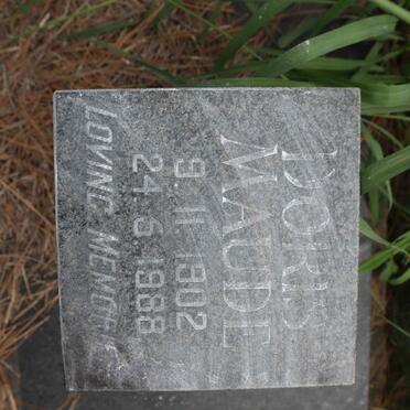 MAUDE Doris 1902-1988