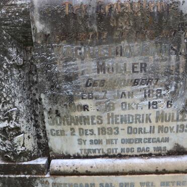 MULLER Johannes Hendrik 1893-1950 &amp; Magrietha Louisa JOUBERT 1893-1936