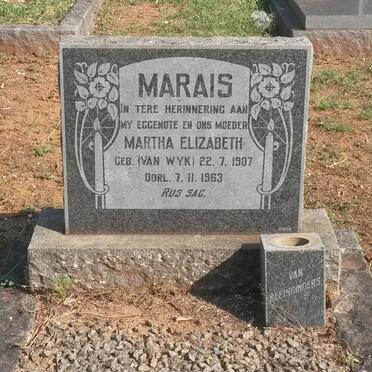 MARAIS Martha Elizabeth nee VAN WYK 1907-1963