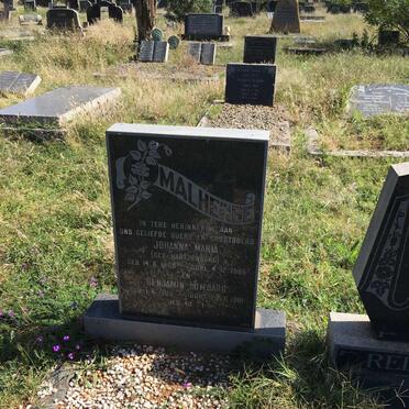 MALHERBE Benjamin Lombard 1903-1981 &amp; Johanna Maria HARTZENBERG 1908-1965