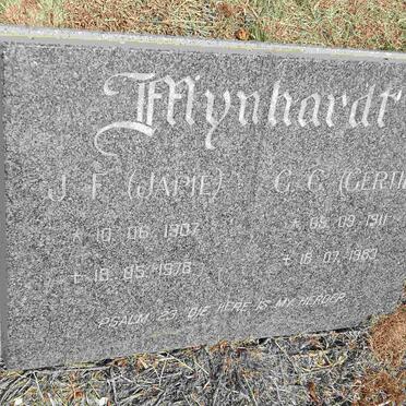 MYNHARDT J.F. 1907-1978 &amp; G.G. 1911-1983
