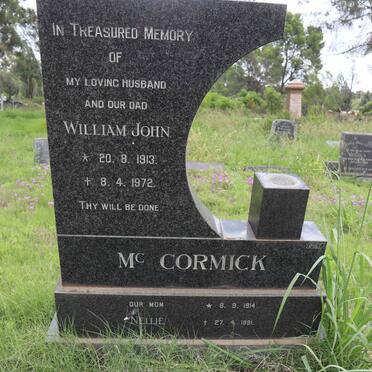 MCCORMICK William John 1913-1972 &amp; Nellie 1914-1991