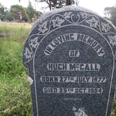 MCCALL Hugh 1877-1904