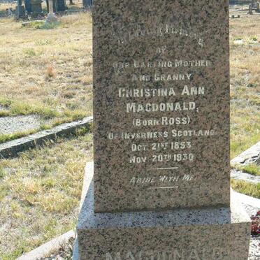 MACDONALD Christina Ann nee ROSS 1853-1930 :: ROSS Henrietta Murdina nee MACDONALD 1877-1939