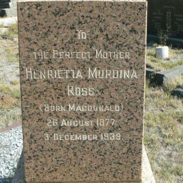 ROSS Henrietta Murdina nee MACDONALD 1877-1939