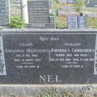 NEL Johannes Marthinus 1905-1964 &amp; Johannes Gerhardus VAN WIJK 1902-1987