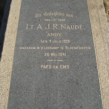 NAUDÉ A.J.R.1920-1941