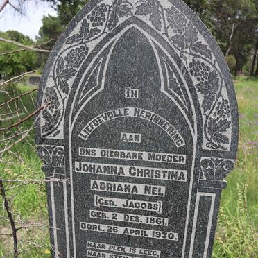 NEL Johanna Christina Adriana nee JACOBS 1861-1930