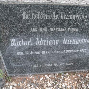 NIEUWOUDT Michiel Adriaan 1877-1950