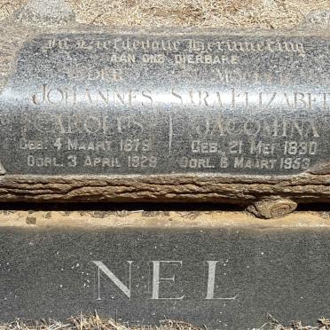 NEL Johannes Carolus 1879-1929 &amp; Sara Elizabeth Jacomina 1890-1953