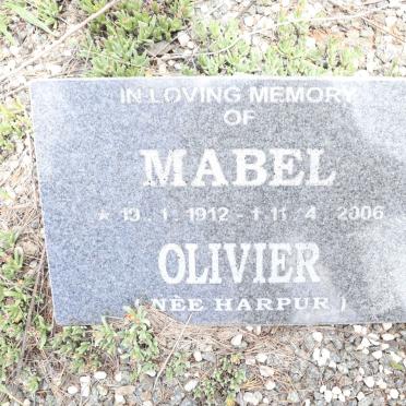 OLIVIER Mabel nee HARPUR 1912-2006