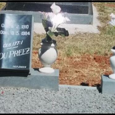 PREEZ Adrian Johannes Jacobus, du 1910-1984 &amp; Christina Maria Johanna MYBURGH 1911-2001