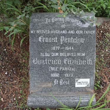 PENTELOW Ernest 1877-1944 &amp; Beatrice Elizabeth PARKER 1882-1973