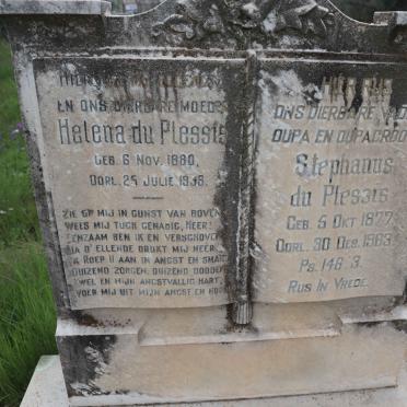 PLESSIS Stephanus, du 1877-1963 &amp; Helena 1880-1939