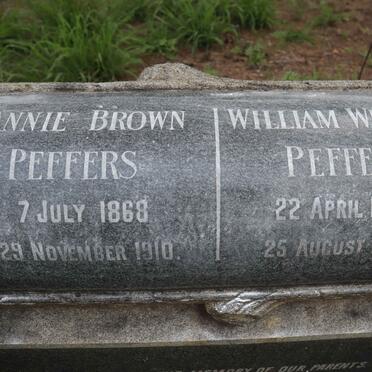 PEFFERS William Wilson 1868-1950 &amp; Annie Brown 1868-1910