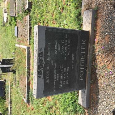 POTGIETER Marthinus G. 1882-1965 &amp; Anna C. DE KLERK 1886-1972