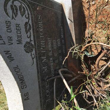 PRETORIUS Louisa M.M. voorheen BLIGNAUT 1899-1965