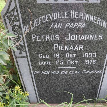 PIENAAR Petrus Johannes 1893-1976