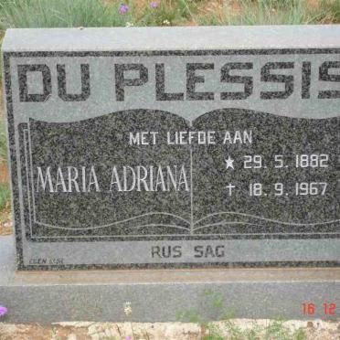 PLESSIS Maria Adriana, du 1882-1967