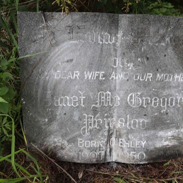 PRINSLOO Janet Mcgregor nee O'EHLEY 1907-1950