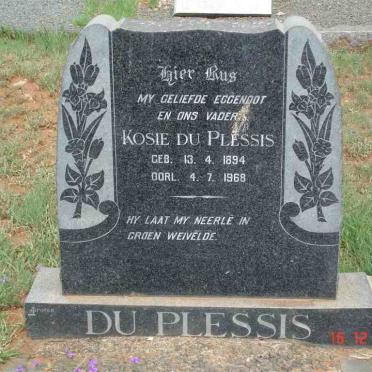 PLESSIS Kosie, du 1894-1968