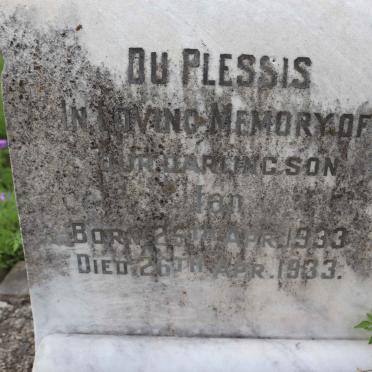 PLESSIS Ian, du 1933-1933