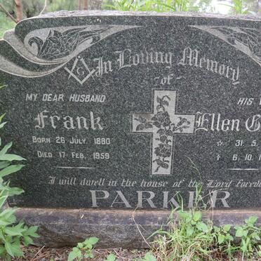 PARKER Frank 1880-1959 &amp; Ellen Gertrude 1883-1978