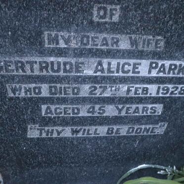 PARKER Gertrude Alice -1928