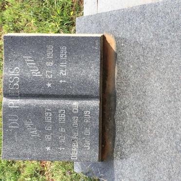 PLESSIS Japie, du 1897-1965 &amp; Ruth 1906-1996