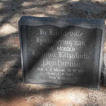 PRETORIUS Helena Elizabeth nee V.D.MERWE 1871-1964