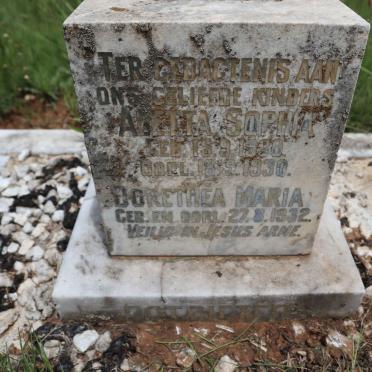 POTGIETER Aletta Sophia 1930-1930 :: POTGIETER Dorethea Maria 1932-1932