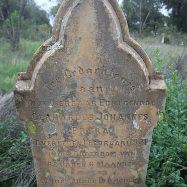 PRYRA Gerhardus Johannes -1921