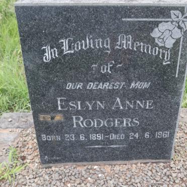 RODGERS Eslyn Anne 1891-1961