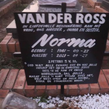 ROSS Norma, van der 1961-2021