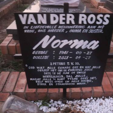 ROSS Norma, van der 1961-2021