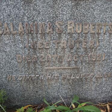 ROBERTSON Salamina S. nee TRUTER -1921