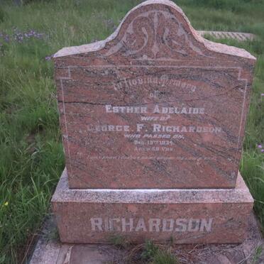 RICHARDSON G.F. 1875-1959 &amp; Esther Adelaide -1934