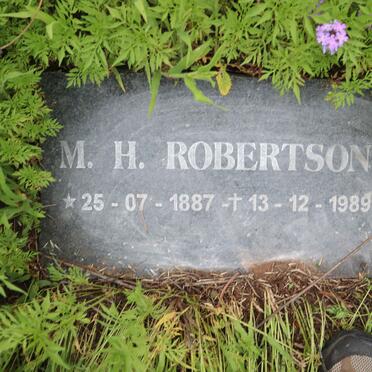 ROBERTSON M.H. 1887-1989