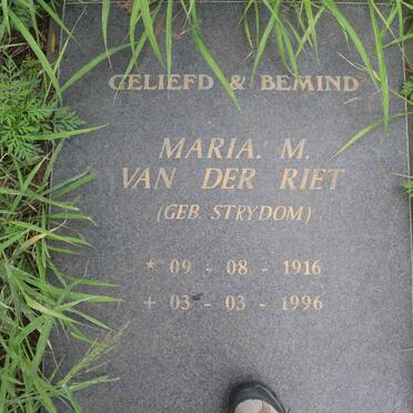 RIET Maria M., van der nee STRYDOM 1916-1996