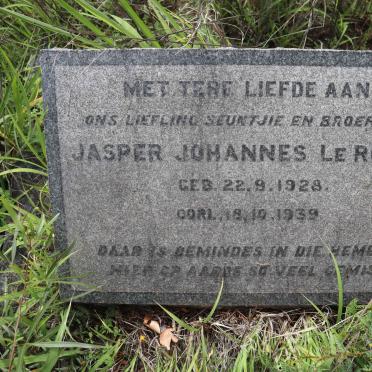 ROUX Jasper Johannes, le 1928-1939