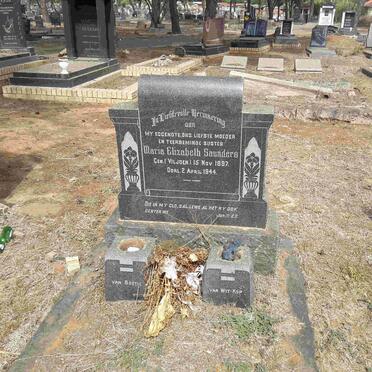 SAUNDERS Maria Elizabeth nee VILJOEN 1897-1944