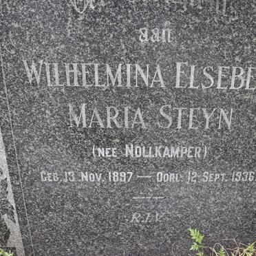 STEYN Wilhelmina Elsebein Maria nee NOLLKAMPER 1897-1936