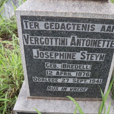 STEYN Vergottini Antoinette Josephine nee BREDELL 1876-1941