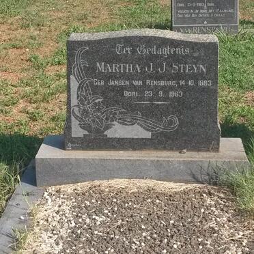 STEYN Martha J.J. nee JANSEN VAN RENSBURG 1883-1963