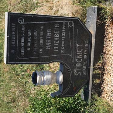 STOCKIGT Martha Elizabeth nee GREYLING 1907-1988