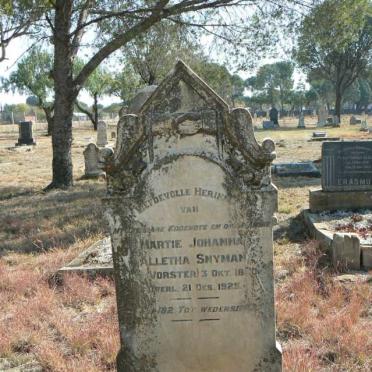 SNYMAN Martie Johanna Alletha nee VORSTER 18??-1925